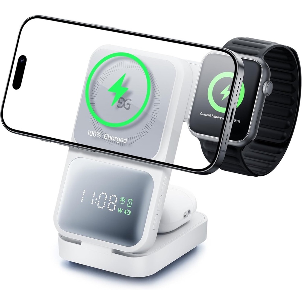 Versatile Wireless Charging Station - White